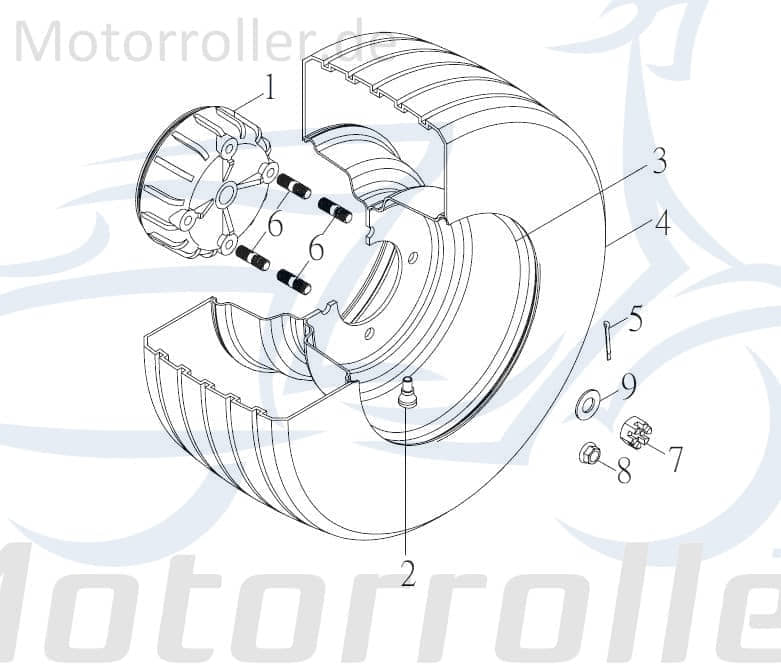 Kreidler F-Kart 100 Stehbolzen 100/170ccm 4Takt 79007 Motorroller.de Hinterradnabe Gewindestange Gewinde-Stange Gewindebolzen Stiftschraube F-Kart 170