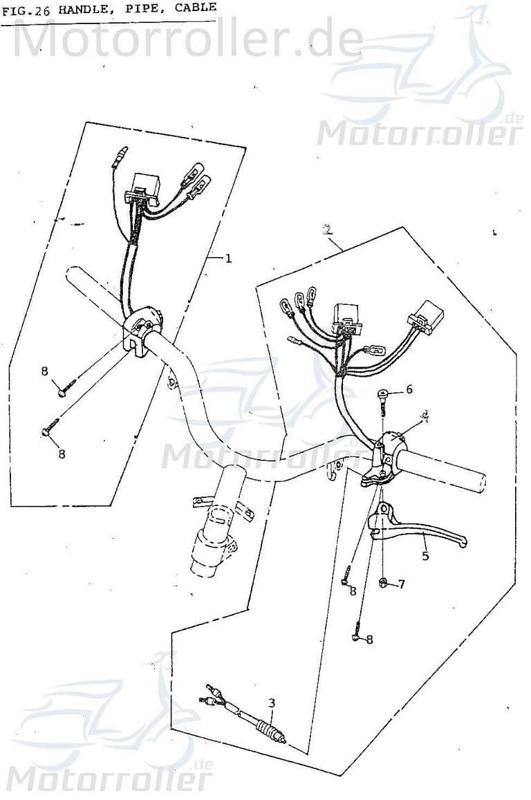 Adly Scoody 50 Lenkerarmatur 50ccm 2Takt 35200-107-000 Motorroller.de Schaltergehäuse Kombischalter Schaltereinheit Schalterelement Scooter Ersatzteil