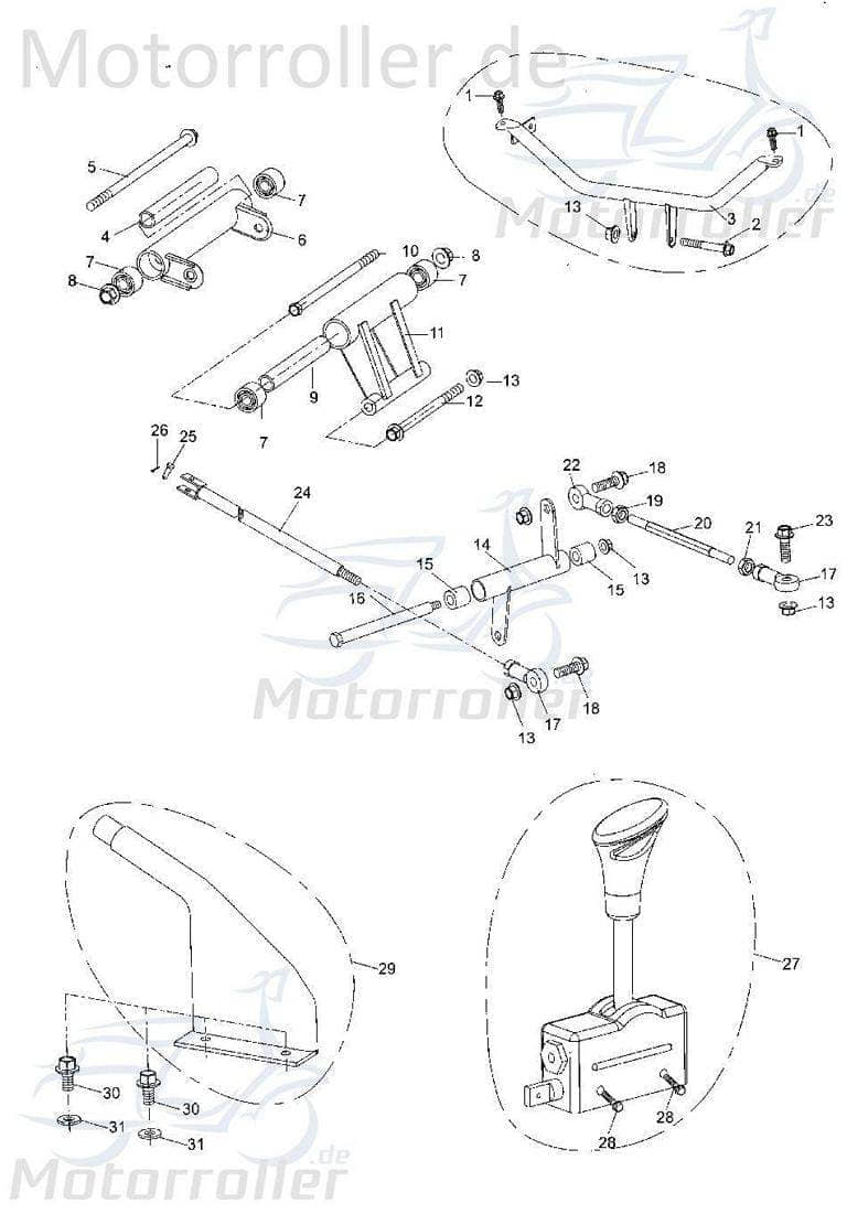Schraube M10x30mm Eppella Flanschschraube 96414-10030-C Motorroller.de Bundschraube Maschinenschraube Flansch-Schraube Maschinen-Schraube Buggy