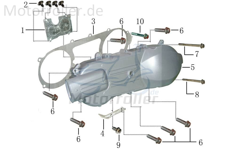 Luftführungsblech Blechabdeckung 152QMI AGM 125ccm 4Takt Motorroller.de Belüftung Scooter Firejet 125 Fighter 125 Sport Ersatzteil Service Inpektion