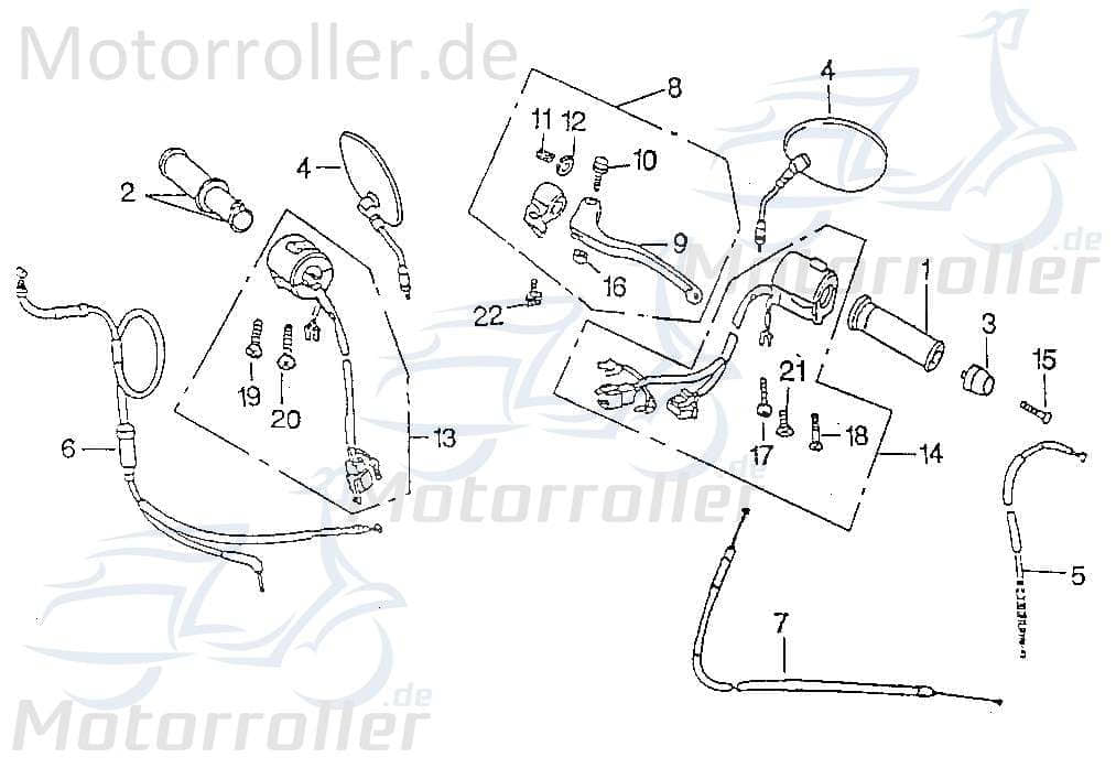 Stellschraube Einstellschraube Feder Scooter Roller 98715 Motorroller.de 1E40QMB Moped Ersatzteil Service Inpektion Direktimport