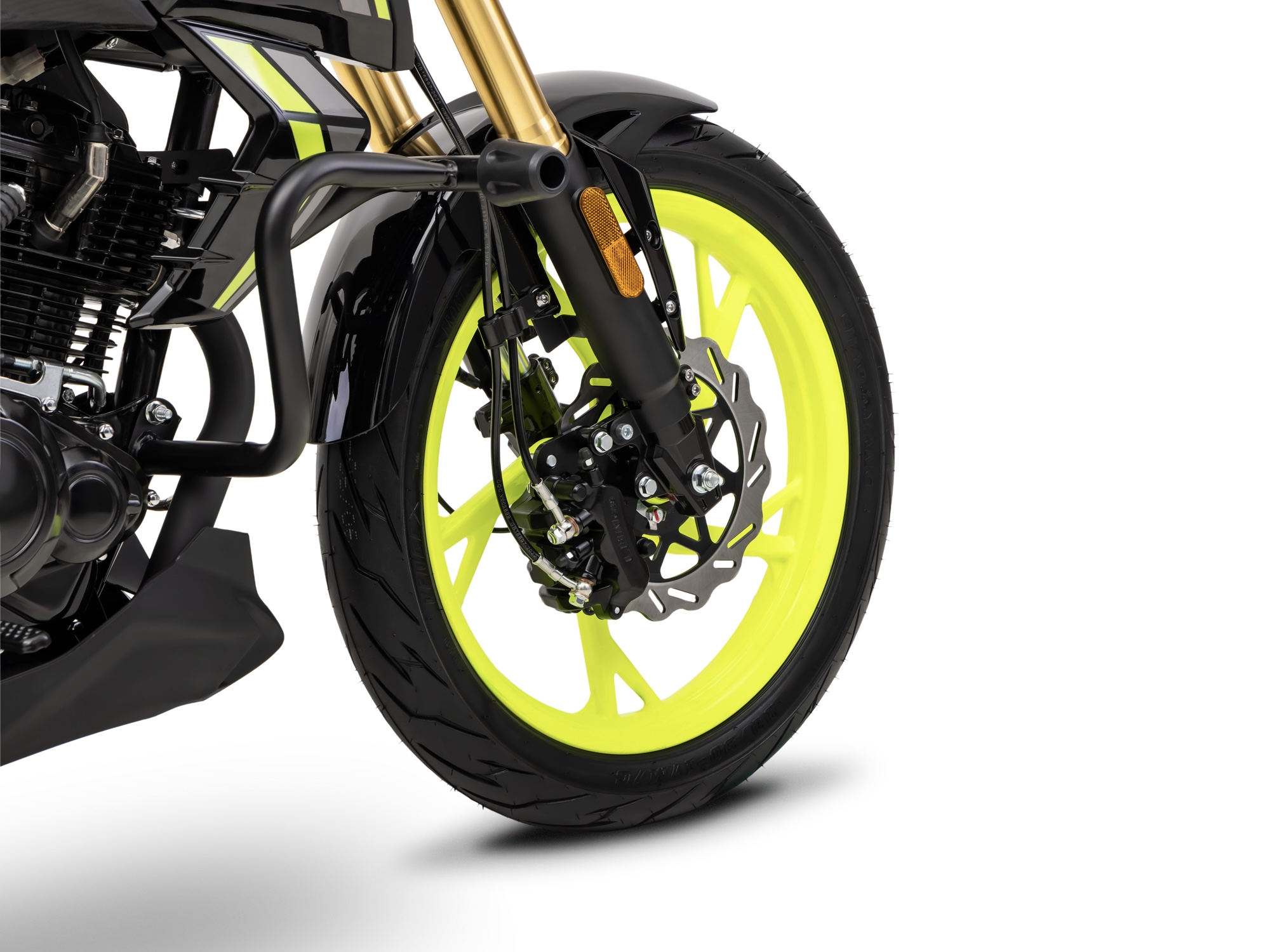 Motorrad Fighter 125 DV-RS AIR neon-grün/schwarz 90 km/h Euro 5+ Schaltmoped Mokick Kleinkraftrad