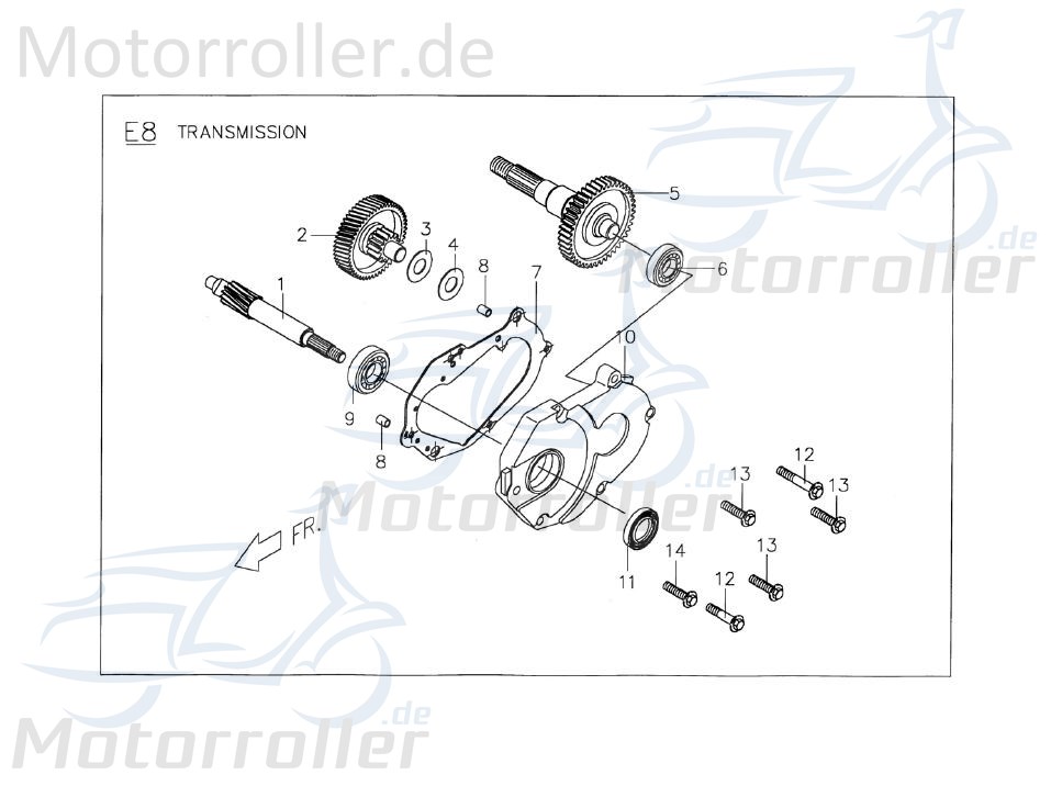 PGO Kupplungswelle T-Rex 125 Antriebswelle 125ccm 4Takt Motorroller.de Getriebewelle PGO 110ccm-2Takt Scooter T-Rex 110 Ersatzteil Service Inpektion