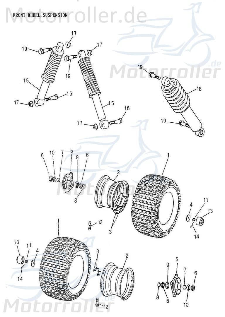 KENDA Quadreifen hinten AT 18x9.50 TUBLESS Can-Am 90ccm 4Takt Motorroller.de SCORPION ATV-Reifen Offroadreifen BuggyReifen Geländebereifung UTV-Reifen