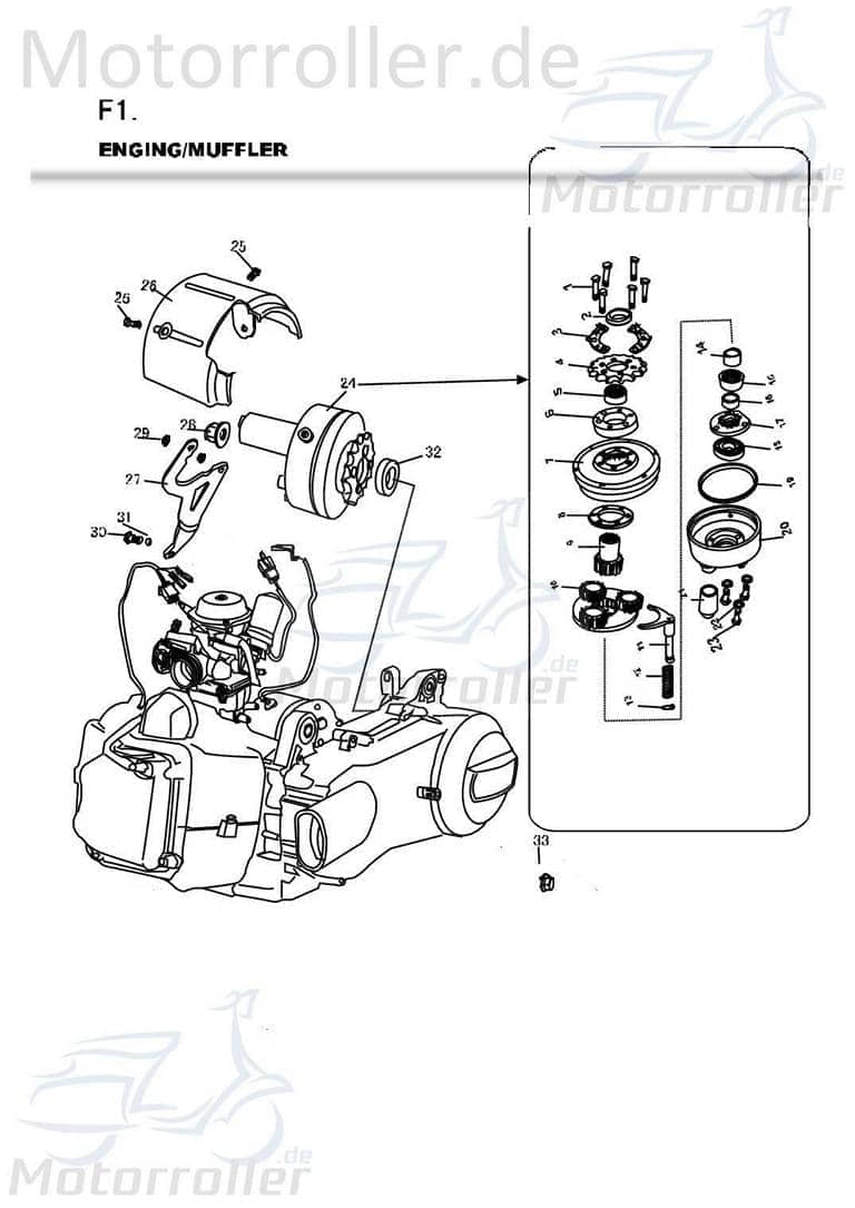 PGO Distanzbuchse Bugxter 150 Hülse Distanzhülse 150ccm 4Takt Motorroller.de Distanzring Distanz-Hülse Passhülse Passbuchse PGO 150ccm-4Takt Buggy