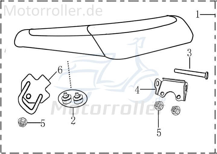 Rex RS Classic 50 Bolzen Stehbolzen 50ccm 4Takt 2130701-1 Motorroller.de Sitzbankscharnier Gewindebolzen Zapfen Gewindestift Arretierbolzen Scooter