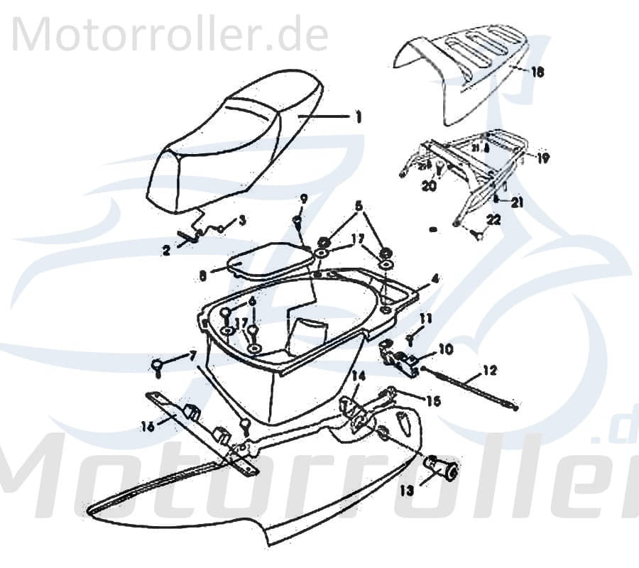 Rex RS125 Befestigungsschiene Roller 125ccm 4Takt FIG26-10 Motorroller.de Halteschiene Befestigungskonsole 125ccm-4Takt Scooter Ersatzteil Service