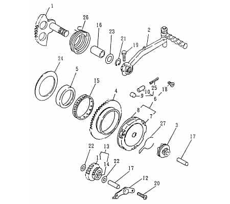 Startklauenfeder Starterfreilauf Kart Kreidler 70435