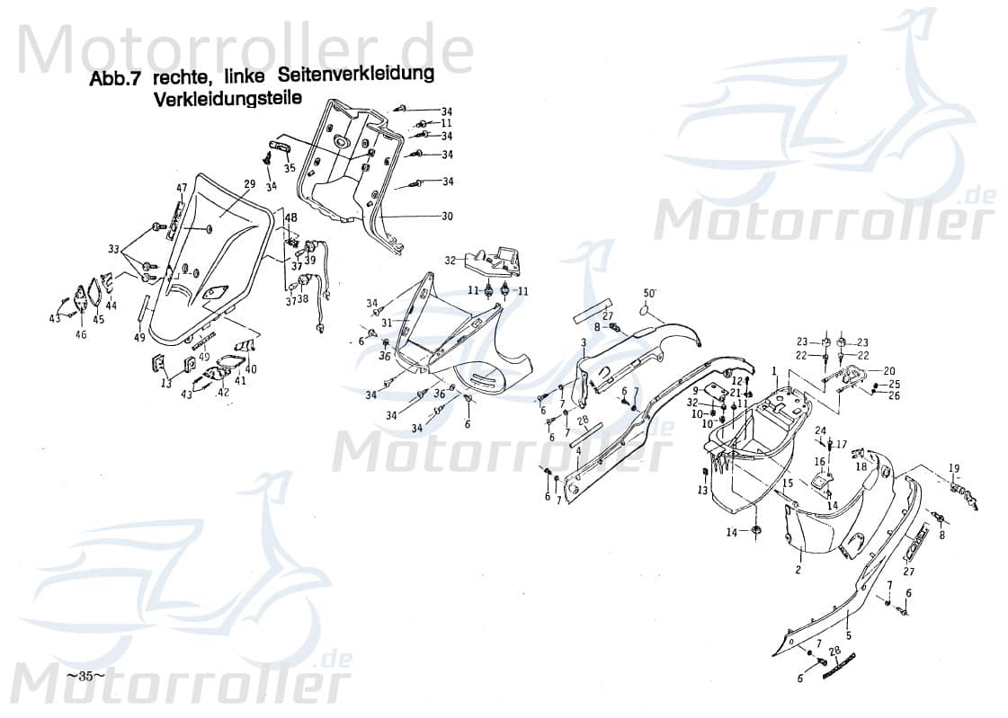 PGO Comet 50 Blinkerglas rechts vorn 50ccm 2Takt B1E16200504 Motorroller.de Blinker-Glas Blinker-Abdeckung Blinkerabdeckung Blinkerkappe Blinker-Kappe