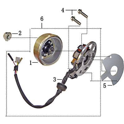 Dichtung Lichtmaschine 2Takt 50ccm 1E40QMB 78220