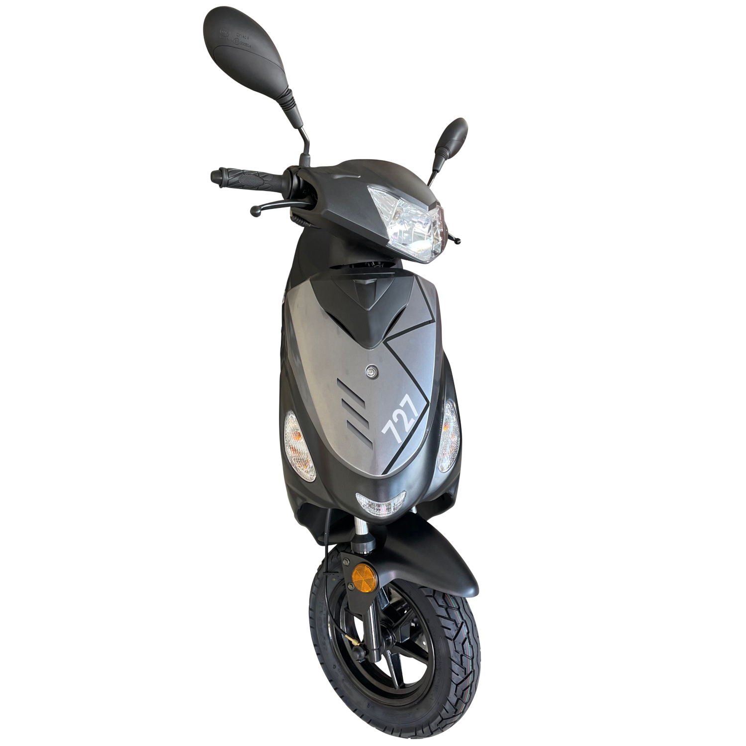 Motorroller GMX 460 Sport R 727 BS 45 km/h 12 Zoll schwarz-silber Euro 5 Mokick Roller Scooter