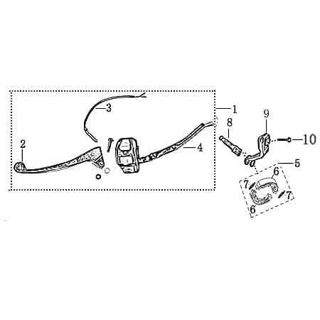 Bremshebel links chrom YYB915012001