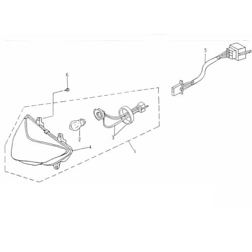 Scheinwerfer komplett Hauptstrahler 73263