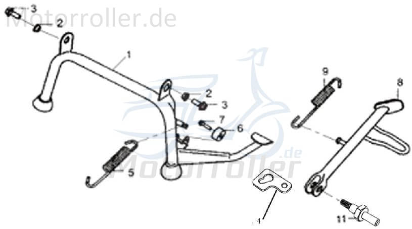 Hauptständer 13 Zoll Standfuß Jonway 1030305-2
