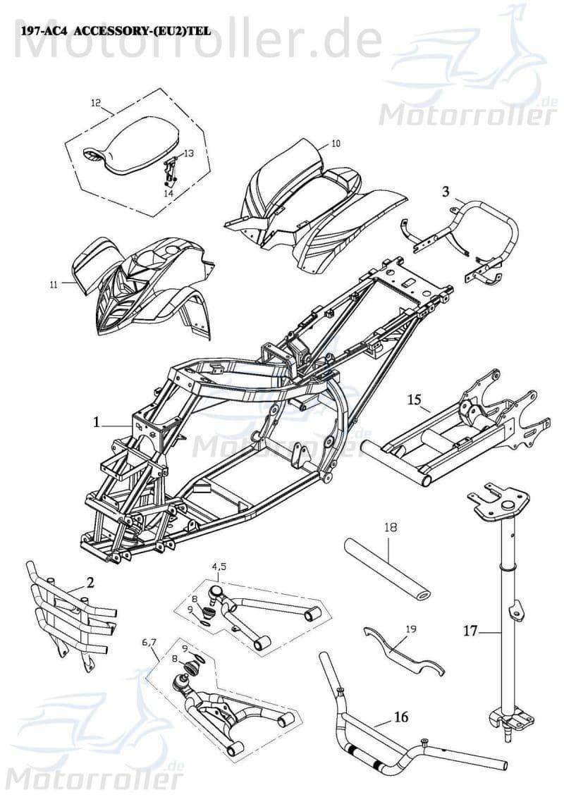 Adly Staubkappe Querlenker 150ccm 4Takt Quad ATV 50ccm 2Takt Motorroller.de Staubschutz Staubschutzkappe Staubdeckel Staubabdeckung Staub-Abdeckung