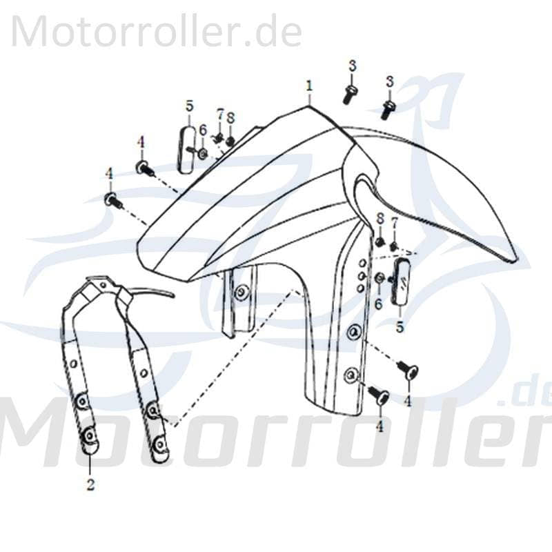 Halter Radabdeckung vorn Motorroller Befestigung 91420