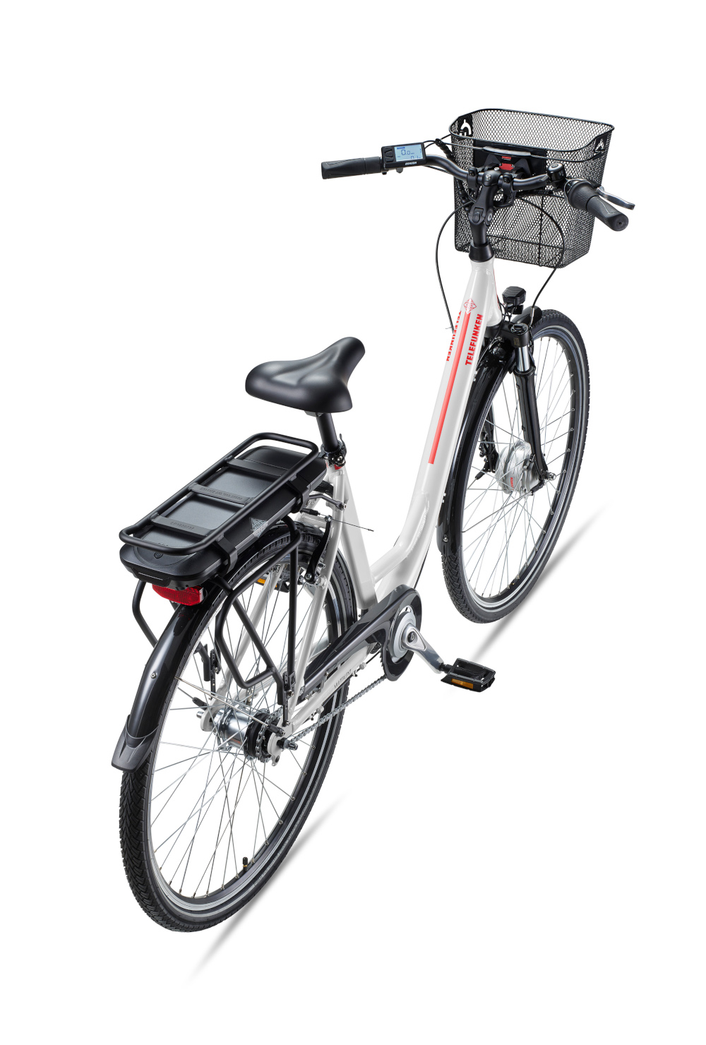 E-Bike Telefunken RC657 Multitalent Elektrofahrrad City-Pedelec weiß 28" RH 49cm E-Fahrrad Citybike