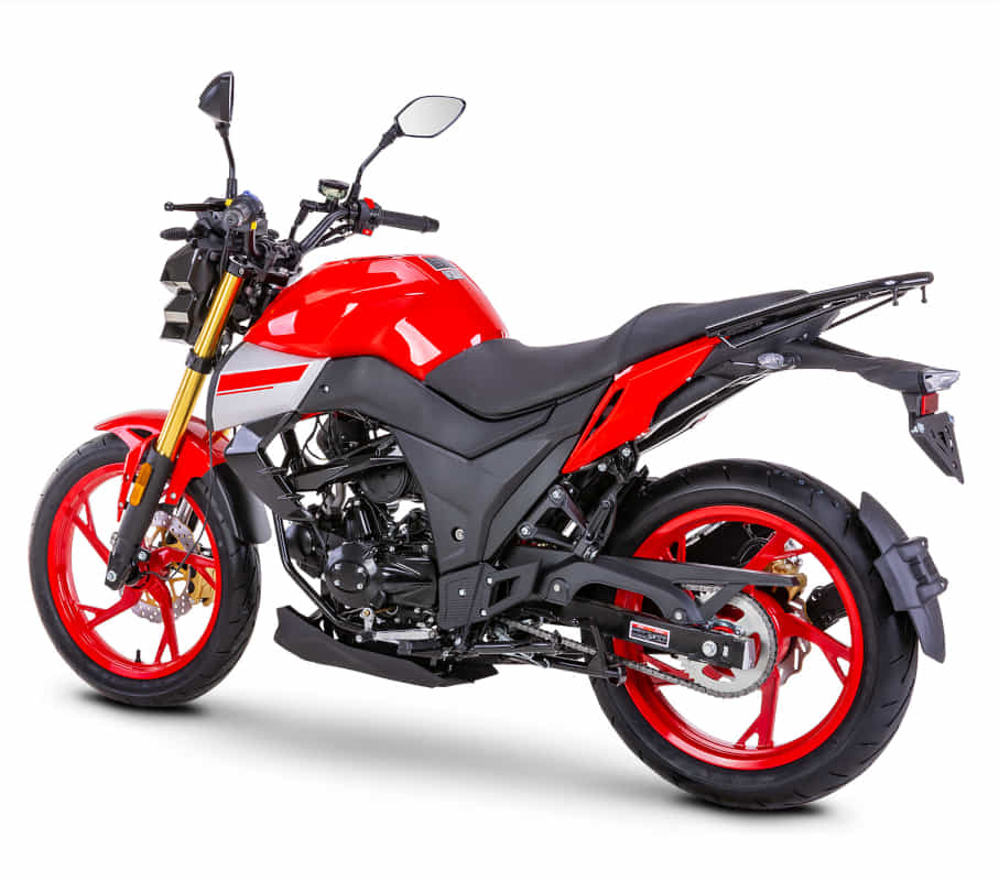 Motorrad Fighter 50 DV-RS rot 45 km/h Euro 5 Schaltmoped Mokick