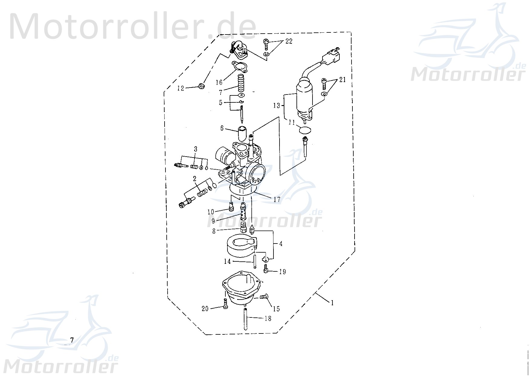 Vergaser Mikuni offen VM16 2Takt YYB950QT-2-25003-M70