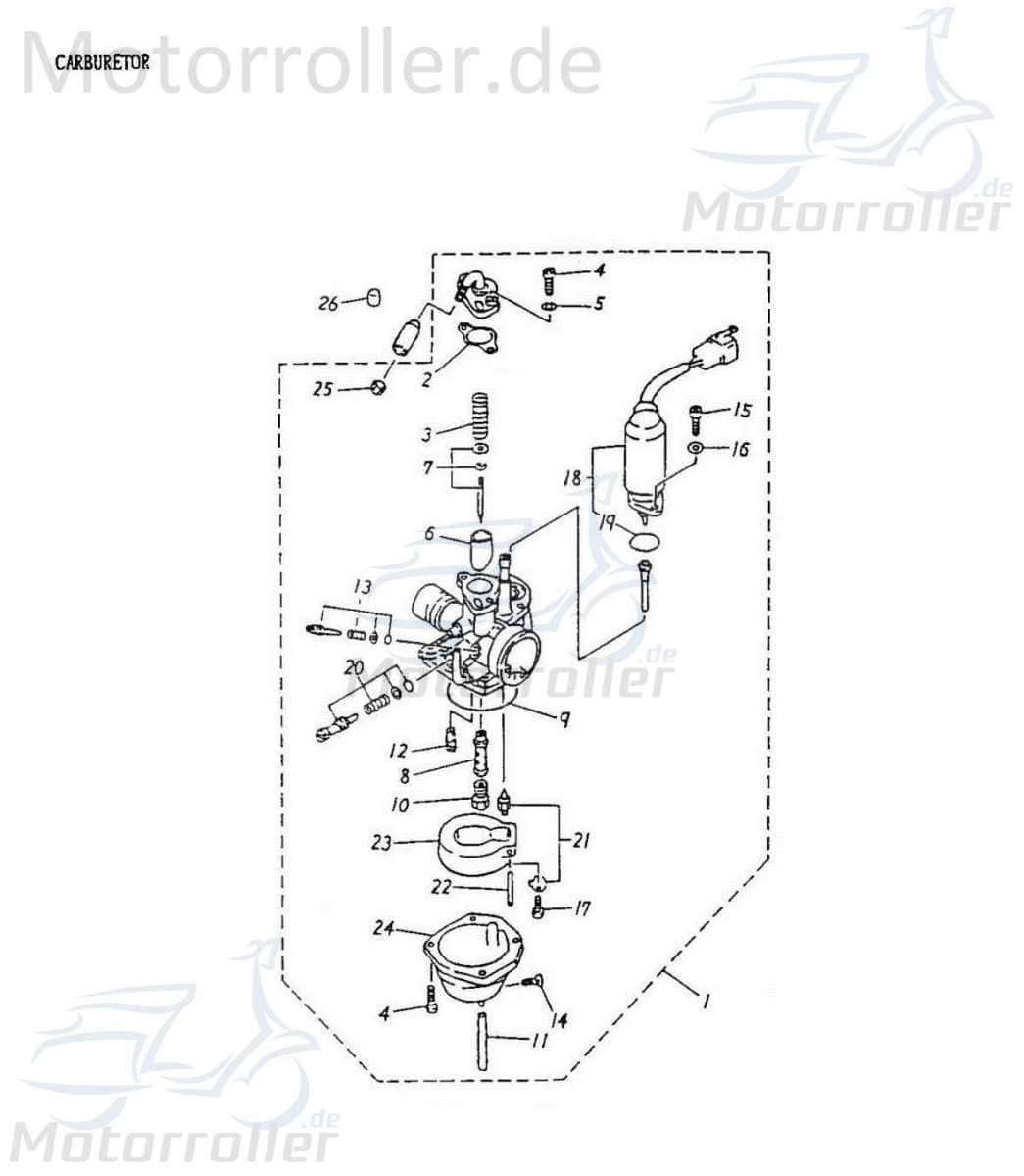 Schwimmerkammerdichtung, Gummi YYGY0500-1407-M