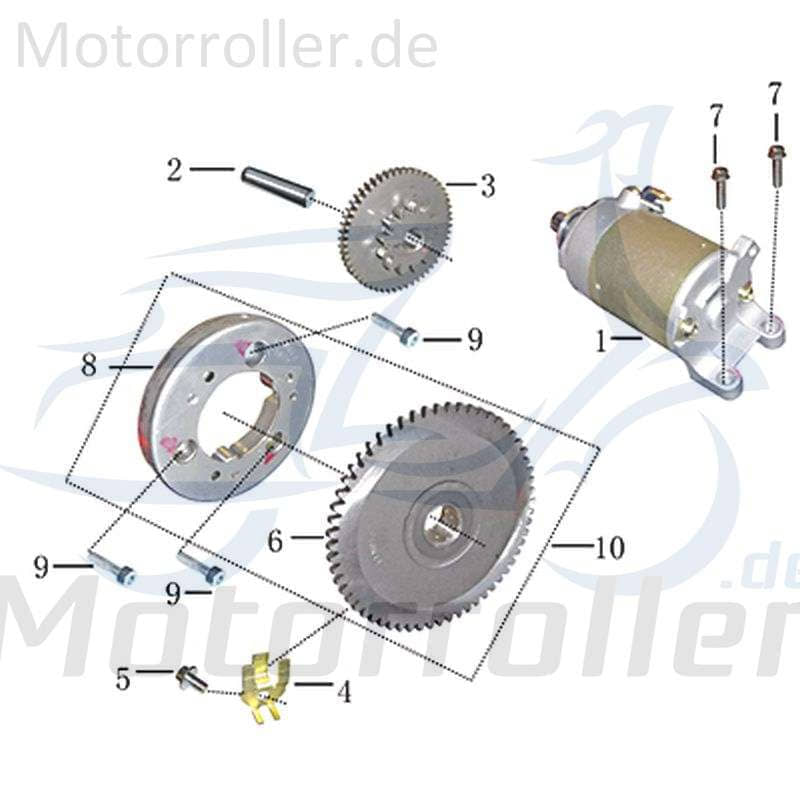 Kreidler Martinique 125 Anlasser 125ccm 4Takt 31180701 Motorroller.de Starter Anlasser-Motor Elektrostarter E-Starter Anlassermotor Elektro-Starter