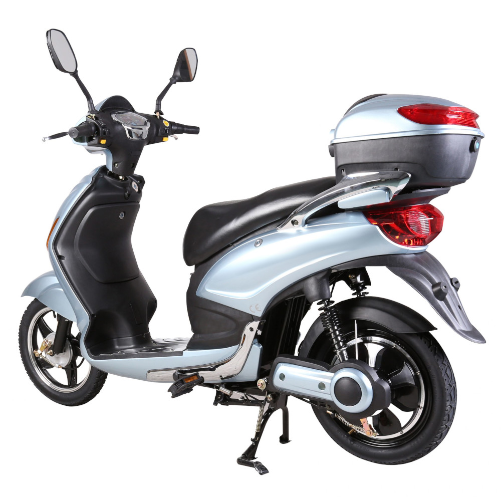 Elektroroller Scoody 25 Classic 2.0 L ZT-09CL silber-blau 250W 25 km/h Lithium-Ionen-Akku E-Scooter E-Roller Mofa