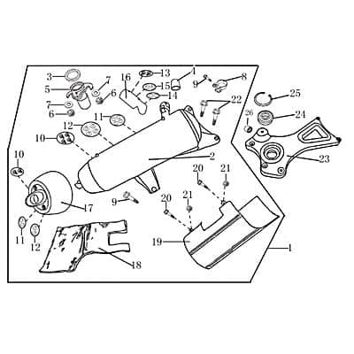 Jonway Insignio 250 DD Krümmerdichtung 250ccm 4Takt 702251 Motorroller.de Dichtungsring Dichtring Auspuffdichtung Flanschdichtung Krümmer-Dichtung