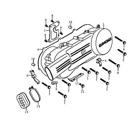Sechskantschraube Rex RS125 Befestigung Halter 85471 Motorroller.de Halterung Flachkopfschraube Sechskant-Schraube Bundschraube 125ccm-4Takt