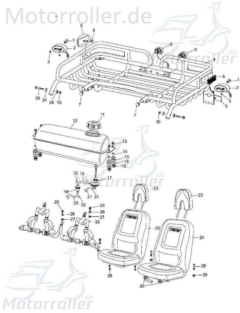 Kennzeichenbeleuchtung Tongjian Kennzeichenlicht 250ccm 4Takt Motorroller.de Kennzeichenleuchte 250ccm-4Takt Buggy Strassenbuggy 250 Sport Ersatzteil