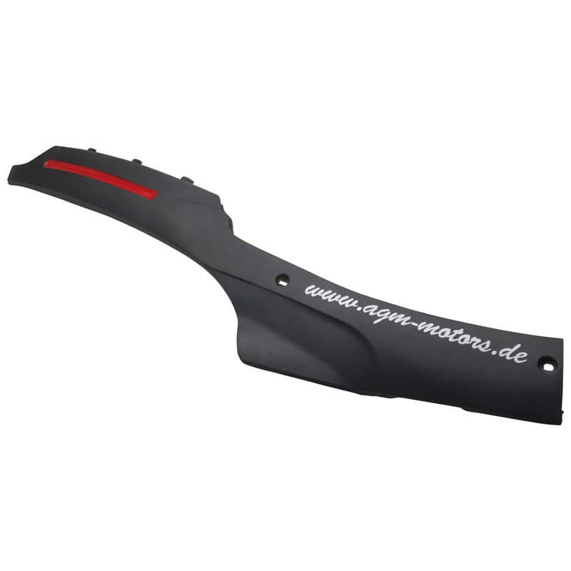 Seitenleiste rechts unten rot-schwarz-matt 43 / 19 mit Dekor GMX 45 1020407