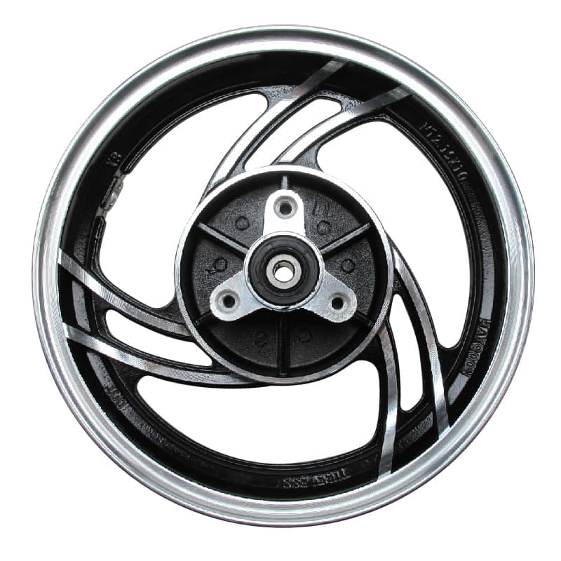 Rex Monza 50 Race Urban Alufelge vorn 50ccm 4Takt 44600-KY7-9000 Motorroller.de 12x3.5 Zoll schwarz Aluminiumfelge Alurad ZNEN Mokick Ersatzteil