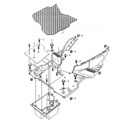 Sechskantschraube Rex RS450 Befestigung Halter 50ccm 4Takt Motorroller.de Halterung Flachkopfschraube Sechskant-Schraube Bundschraube Flanschschraube
