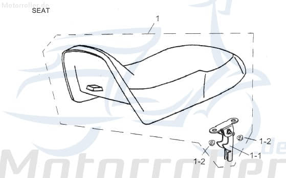 Aeon Cobra 125 Utility Sitzbank 125ccm 4Takt K77200-160-000 Motorroller.de Sattel Fahrersitz Sitz-Bank Doppelsitzbank Einzelsitz Einzelsitzbank Quad