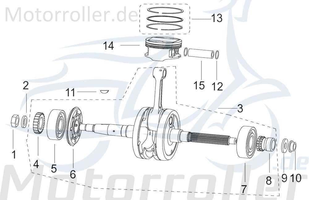 Kolbenring 250ccm 4Takt 170035000000 Motorroller.de Kompressionsring Kolben-Ring Verdichtungsring Kompressions-Ring Scooter