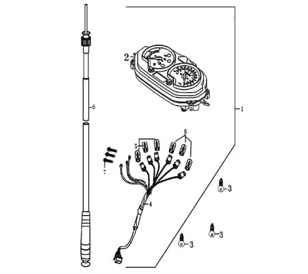 Tacho kpl 140 km/h Geschwindigkeitsmesser 1160301-1