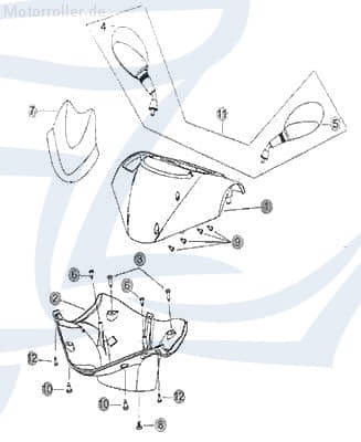 CPI Oliver 50 City Schraube M5x16mm 50ccm 2Takt 730508 Motorroller.de mit Unterlegscheibe Bundschraube Maschinenschraube Flanschschraube Bund-Schraube