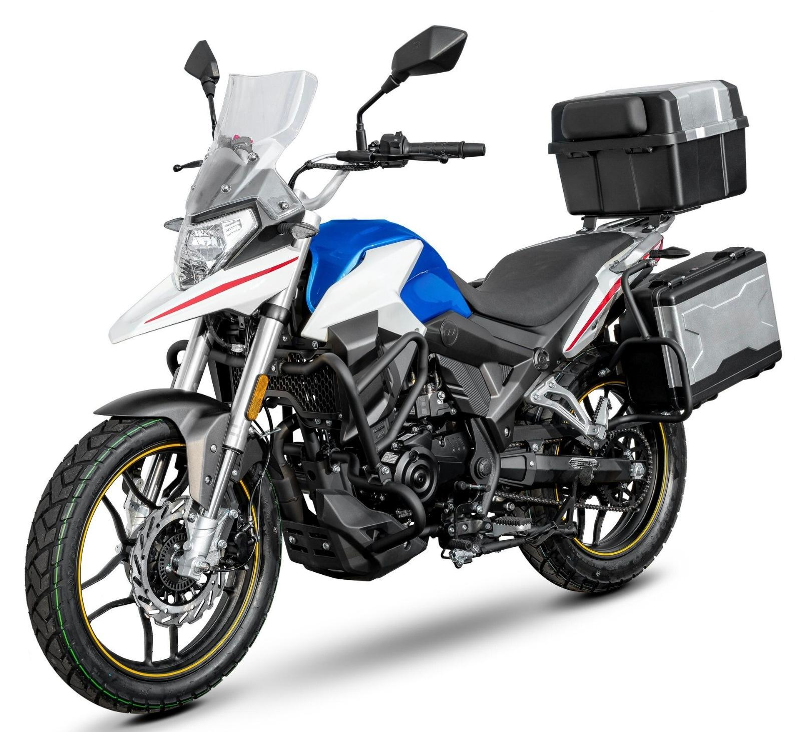 Motorrad Fighter 125 RX1-KS blau-weiß 99 km/h Euro 5+ Schaltmoped Mokick Kleinkraftrad