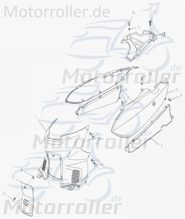 Adly Panther 50 Deckel Sitzbankverkleidung 50ccm 2Takt 31506-159-000 Motorroller.de Serviceklappe Service-Klappe Reparaturklappe Reparatur-Klappe