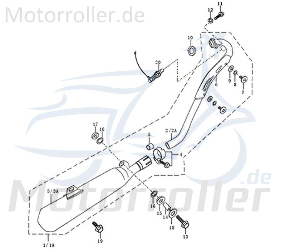 Kreidler DICE GS/SM 125i Krümmerrohr 781036 Auspuffkrümmer Auspuffrohr Motorrad Original