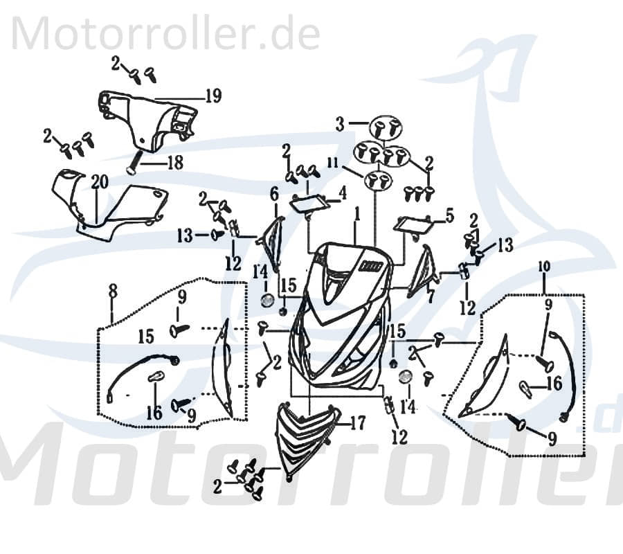 Jonway Jigger 50 Schraube 4.2x10mm Roller 50ccm 4Takt 706129 Motorroller.de Kreuzschlitzschraube Kreuzschraube Blech-Schraube Treibschraube Scooter