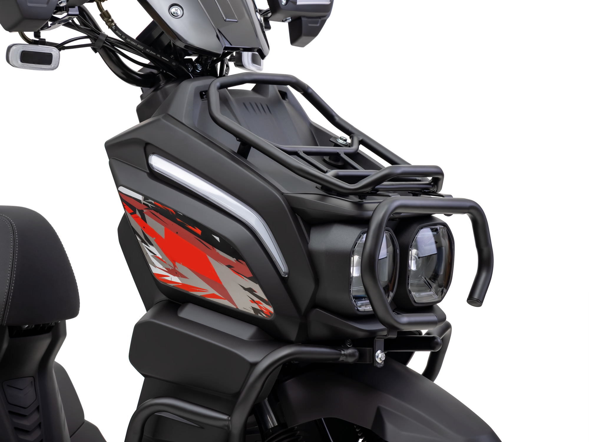 Motorroller Fighter 125 RT schwarz 85 km/h Euro 5+ Scooter Mokick Roller