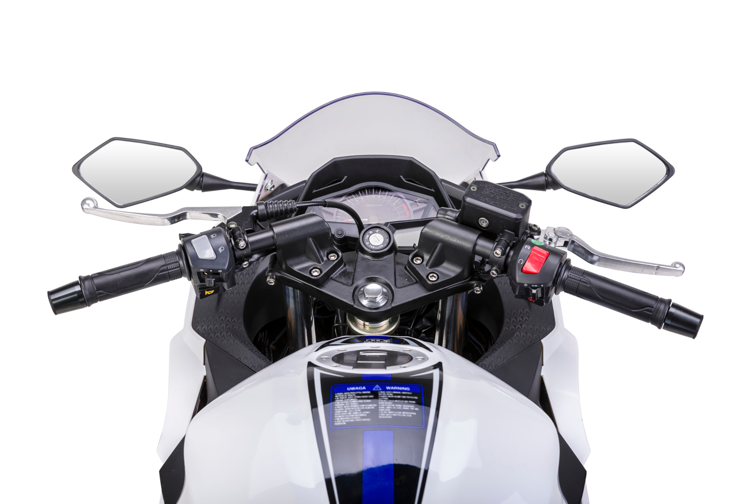 Motorrad Fighter 50 AF-RS weiß-rot 45 km/h Euro 5 Schaltmoped Mokick Kleinkraftrad