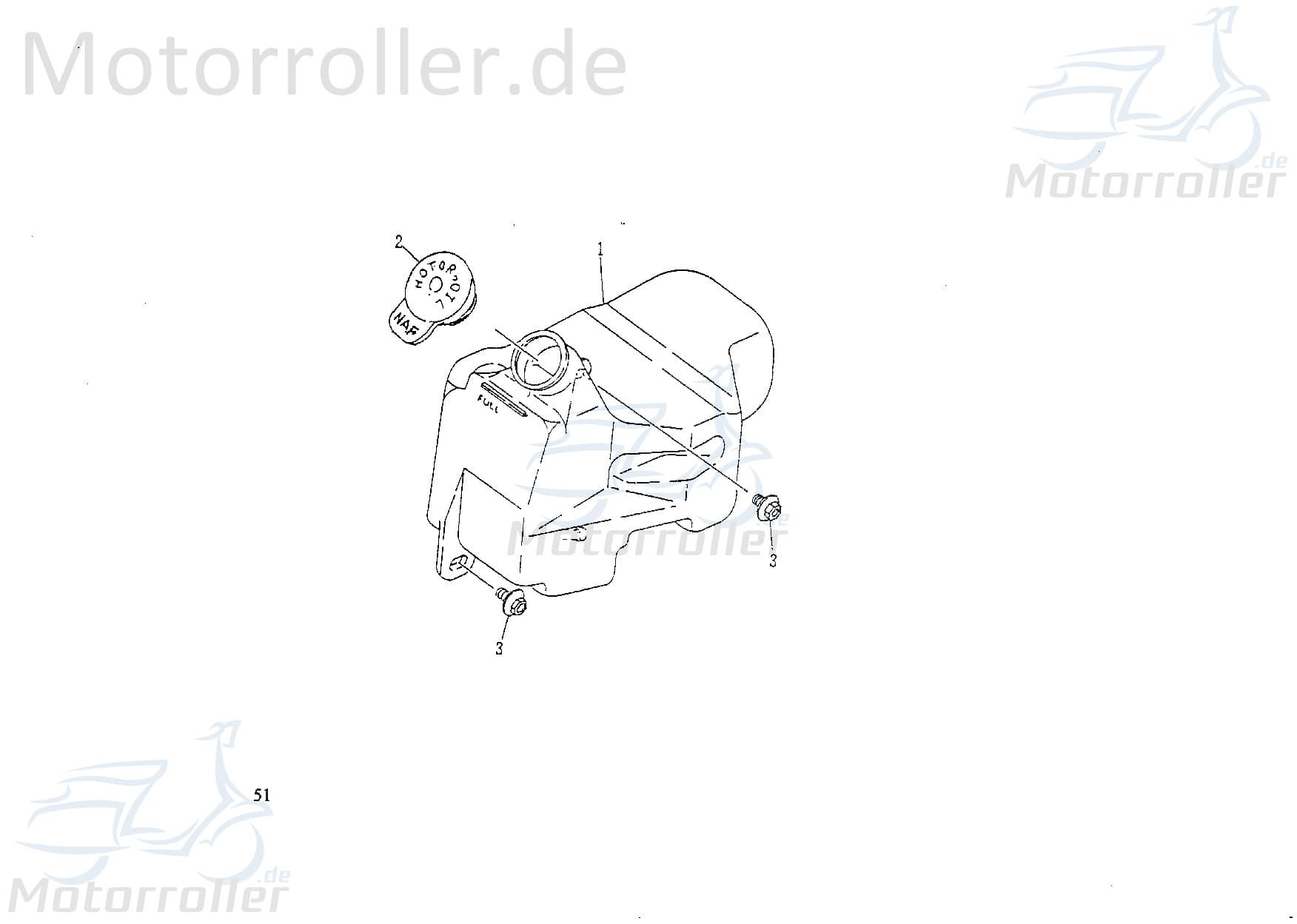 Adly Air Tec 1 50 AC Deckel 50ccm 2Takt Verschluss Motorroller.de Verschlussmechanik HerChee 50cc