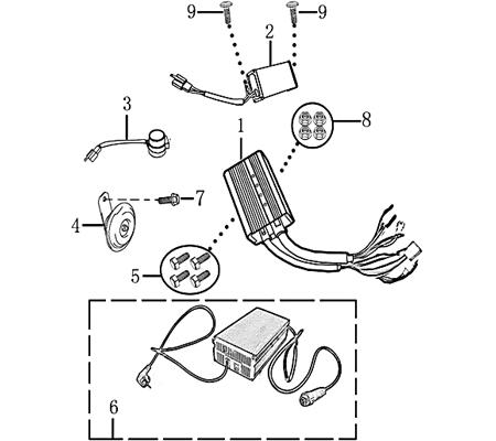 Rex E-Rex Ladekabel für externe Ladung des Akkus 711162 Motorroller.de Verlängerungskabel Ladegerät Elektroroller E-Scooter Kreidler Hiker