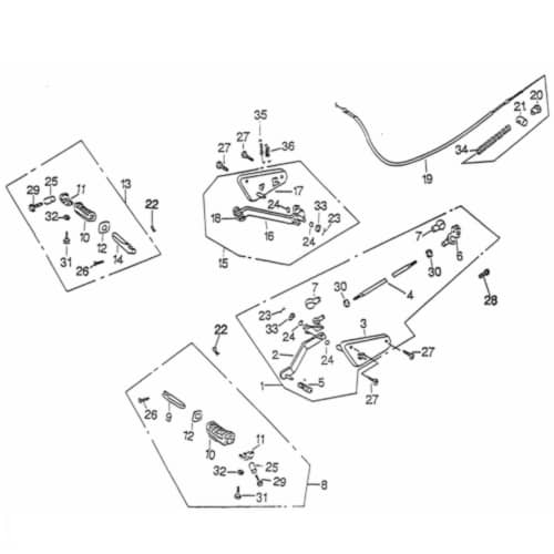 Bremshebel 94412 für Rex Chopper-125