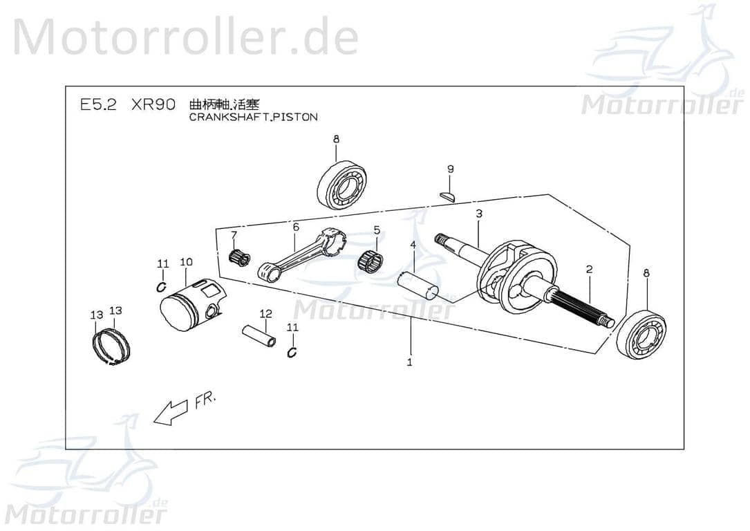 PGO TR3 50 Abdeckung Fahrgestellnummer schwarz Deckel C2623010650 Motorroller.de Blende Schutz Verkleidung T-Rex 125 150