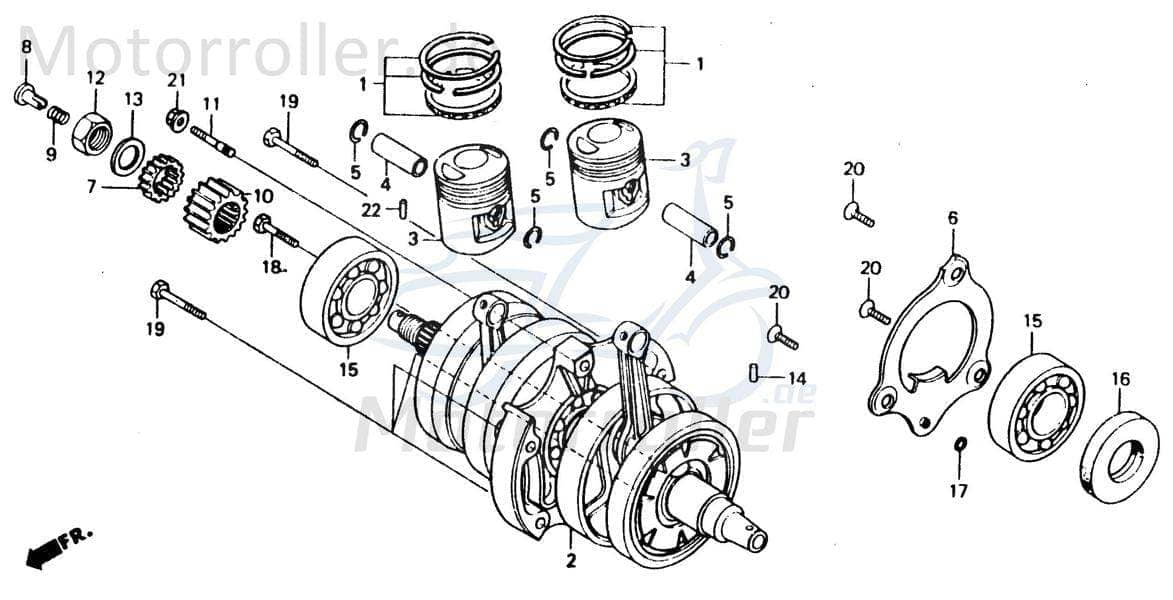 Chunlan Chopper Mutter M6 Flanschmutter 125ccm 4Takt GB6177 Motorroller.de Sechskantmutter Bundmutter Sechskant-Mutter Flansch-Mutter Maschinenmutter