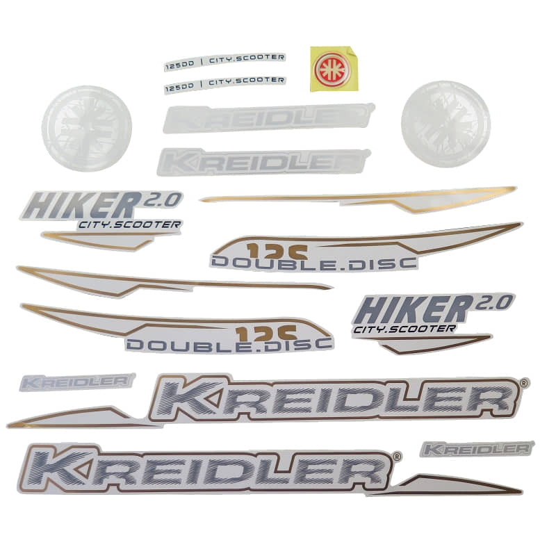 Rex Hiker 2.0 125 DD Dekorsatz Aufkleber 125ccm 4Takt 706366 Motorroller.de Sticker Aufkleber-Set Deko-Set Aufklebersatz Dekoraufkleber Kit Scooter