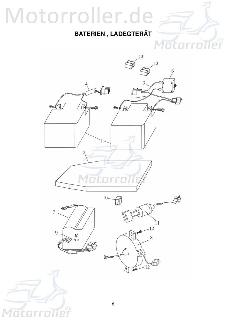 Adly Fun Cruiser FC 20 Sicherung elektro 50ccm elektro 38302-165-000 Motorroller.de 30A Schmelzsicherung
