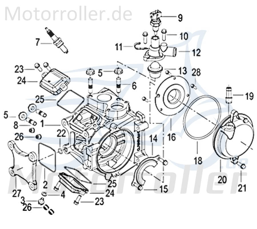 Kreidler Insignio 250 DD 2.0 O-Ring 63,6x1,8mm Abdeckung Zylinderkopf 750519 Dichtring Dichtungsring Gummiring